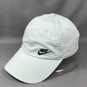 Nike Heritage86 S1ZE Strapback Hat Green Adjustable Swoosh Running Golf Dad Mens